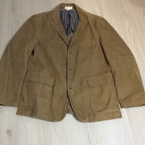 JCrew Men’s L Sport Coat Corduroy Blazer Jacket Tan Academia Classic Preppy